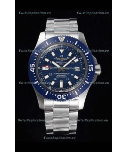 Breitling SuperOcean II 44mm 904L Steel Case 1:1 Mirror Replica Watch in Blue Dial 