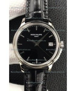 Patek Philippe Calatrava 5227G-001 Black Dial 1:1 Mirror Swiss Replica Steel Casing