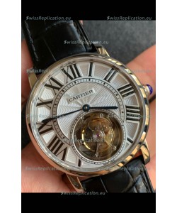 Rotonde De Cartier Flying Tourbillon Swiss Replica Watch in Rose Gold Super Clone Watch