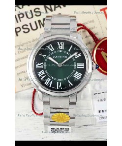 Cartier Ronde Must 36MM Swiss Quartz Green Dial 1:1 Mirror Swiss Replica Watch 