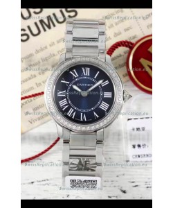 Cartier Ronde Must 29MM Swiss Quartz Blue Dial 1:1 Mirror Swiss Replica Watch 