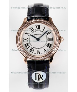 Ronde Louis Cartier Super Clone 29MM Rose Gold Watch in Swiss Quartz Movement
