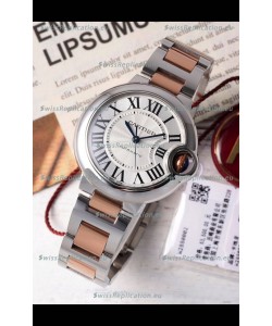 Ballon De Cartier Swiss Automatic White Dial Mirror Quality 33MM in Two Tone Casing