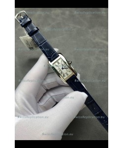 Cartier Tank Americaine Ladies Swiss Quartz Watch 1:1 Mirror Replica Steel Casing