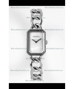 Chanel Premiere Gourmette Chain Watch - Swiss Quartz Movement in White Dial 