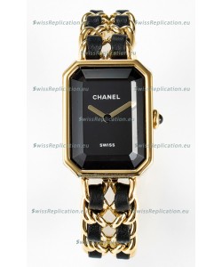 Chanel Premiere Edition Originale Watch in Black & Gold Chains Swiss Quartz Watch