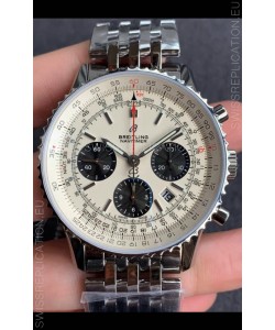 Breitling Navitimer 1 B01 Chronograph Edition 43MM - White Dial 904L 1:1 Mirror Replica Watch