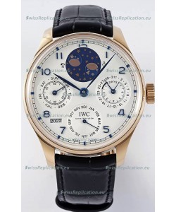 IWC Portuguese Perpetual Calendar Rose Gold Swiss Replica Watch REF. IW503302