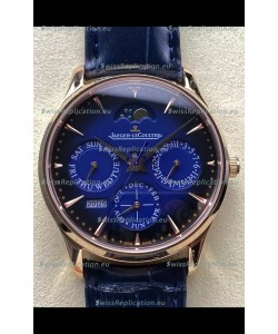 Jaeger LeCoultre Super Clone Master Ultra-Thin Perpetual Calendar Blue Dial Watch