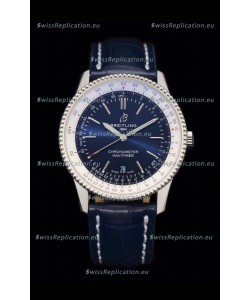 Breitling Navitimer 1 Automatic Swiss Replica Watch in Blue Dial - Leather Strap