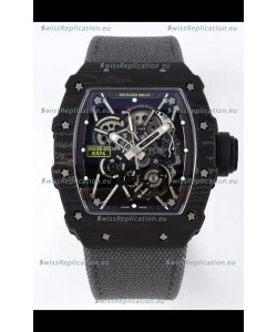 Richard Mille RM35-01 Rafael Nadal Carbon Fiber Casing with Genuine Tourbillon Super Clone Watch 