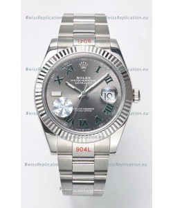 Rolex Datejust Cal.3235 WIMBLEDON Swiss Watch 1:1 Mirror Replica 904L Steel 41MM - Grey Dial 