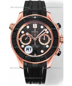 Omega Seamaster Co-Axial Master Chronograph Rose Gold Black Dial 44MM 1:1 Mirror Replica