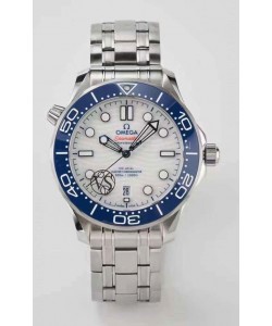 Omega Seamaster 300M Co-Axial Master Chronometer White/Blue Swiss 1:1 Mirror Replica Watch