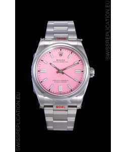 Rolex Oyster Perpetual REF#124300 41MM Cal.3230 Movement Swiss Replica Pink Dial 904L Steel 1:1 Mirror Replica Watch