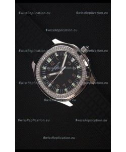 Patek Philippe Aquanaut Swiss Replica Watch with Swiss Diamonds Bezel 