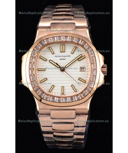 Patek Philippe Nautilus 5711/1R 1:1 Mirror Watch - Baguette Diamonds Bezel