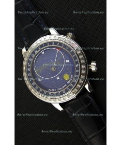 Patek Philippe Grand Complication 6102P Celestial Moon Age Blue Dial Swiss Replica Watch 