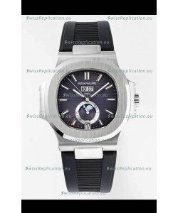 Patek Philippe Nautilus 5726A 1:1 Mirror Swiss Watch Blue Dial Rubber Strap