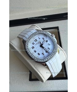 Patek Philippe Aquanaut 5267 Swiss Replica White Dial in Stainless Steel Diamonds Bezel 38.5MM