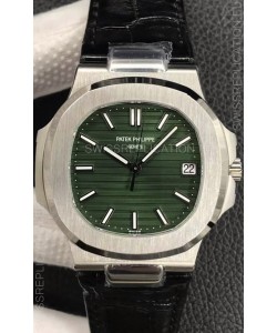 Patek Philippe Nautilus 5711/1A-014 1:1 Mirror Swiss Replica Watch in Green Dial 904L Steel 