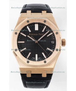 Audemars Piguet Royal Oak 15510 50th Anniversary 41MM Black Dial Rose Gold 41MM 1:1 Mirror Replica