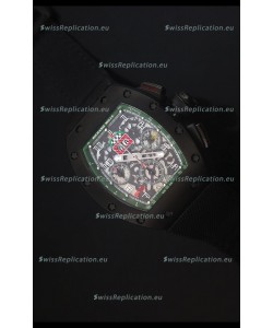 Richard Mille RM011 Filipe Massa PVD Swiss Replica Watch in Black Nylon Strap