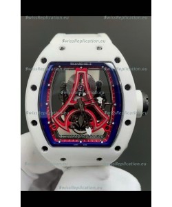 Richard Mille RM52-03 Paris Saint-Germain Tourbillon White Ceramic Swiss Replica Watch 