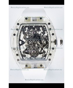 Richard Mille Super Clone 56-01 Transparent Sapphires Casing with Genuine Tourbillon Watch