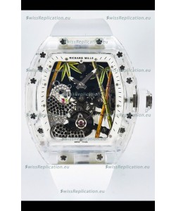 Richard Mille RM26-01 Tourbillon Panda Transparent Sapphires Casing Watch - Super Clone Replica