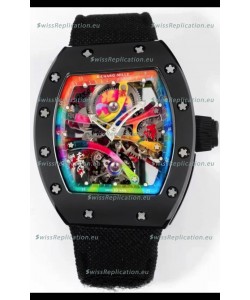 Richard Mille Super Clone RM68-01 Black Ceramic Casing and Strap Tourbillon Swiss Replica