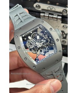 Richard Mille Super Clone RM055 Ceramic/Titanium Grey Casing with Genuine Tourbillon Watch 