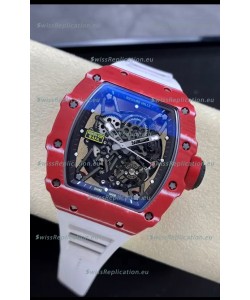 Richard Mille RM35-02 Rafael Nadal Red Carbon Fiber Casing with Genuine Tourbillon Super Clone Watch
