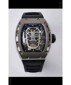 Richard Mille RM052 Skull Genuine Tourbillon Edition Watch in Titanium Casing 