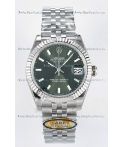 Rolex Super Clone Datejust ETA 2688 Movement 31MM Stainless Steel Case Green Dial Watch