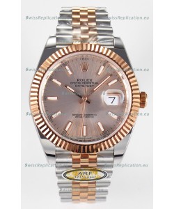 Rolex Super Clone Datejust ETA 3235 Movement 41MM Two Tone Rose Gold Plating and Dial Watch