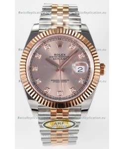 Rolex Super Clone Datejust ETA 3235 Movement 41MM Two Tone Rose Gold Plating and Dial Watch