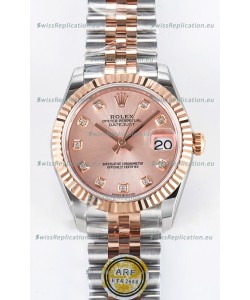 Rolex Super Clone Datejust ETA 2688 Movement 31MM Two Tone Rose Gold Swiss Champange Dial