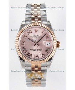 Rolex Super Clone Datejust ETA 2688 Movement 31MM Two Tone Rose Gold Swiss Champange Dial