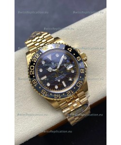 Rolex GMT Masters II Super Clone 126718GRNR Yellow Gold Tiger Iron Dial Swiss Replica Watch