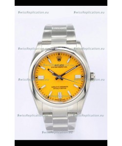 Rolex Oyster Perpetual REF#126000 36MM Swiss Movement Swiss Replica Yellow Dial 904L Steel 1:1 Mirror Replica Watch