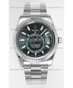 Rolex Sky-Dweller REF #m336934 Green Dial Watch in 904L Steel Case - Super Clone Watch