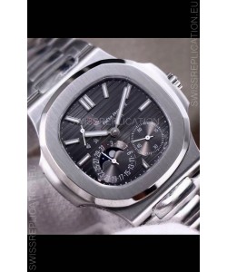 Patek Philippe Nautilus 5712/1A 1:1 Quality Swiss Replica Watch in Grey Dial Steel Strap