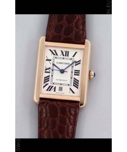 Cartier Tank Solo Swiss Automatic Watch in Rose Gold Plating 31MM Wide 