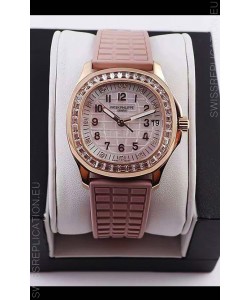 Patek Philippe Aquanaut LUCE 5072R-001 Swiss Replica Watch in Pearl Dial 35.6MM 