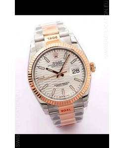 Rolex Datejust Fluted-Motif Dial 41MM Cal.3135 Movement Swiss Replica Watch in 904L Two Tone Casing