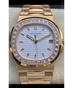 Patek Philippe Nautilus 5711/1R 1 1:1 Mirror Replica Watch in White Dial Rose Gold