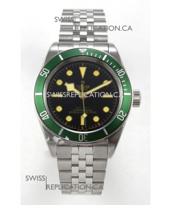 Tudor Black Bay 41 Black Dial Green Bezel Jubilee Super Clone Watch 