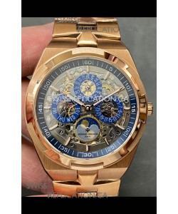 Vacheron Constantin Overseas Perpetual Calendar Rose Gold Swiss Replica Watch 