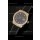 Rolex DateJust Japanese Mens Replica Yellow Gold Watch in Black Mother of Pearl Dial